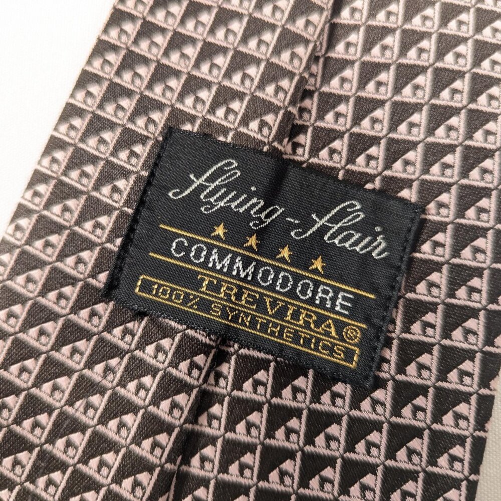 Vintage Commodore Trevira Flying-Flair necktie, gentleman synthetics air travel